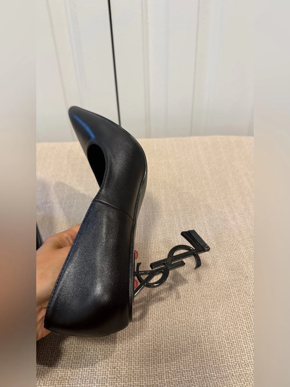 Saint Laurent Opyum Pumps Heels Leather Black Size EU 41 US 10-11 - Picture 12 of 16